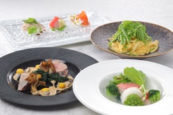 ホテル京阪ランチコースメニューの料理各種
